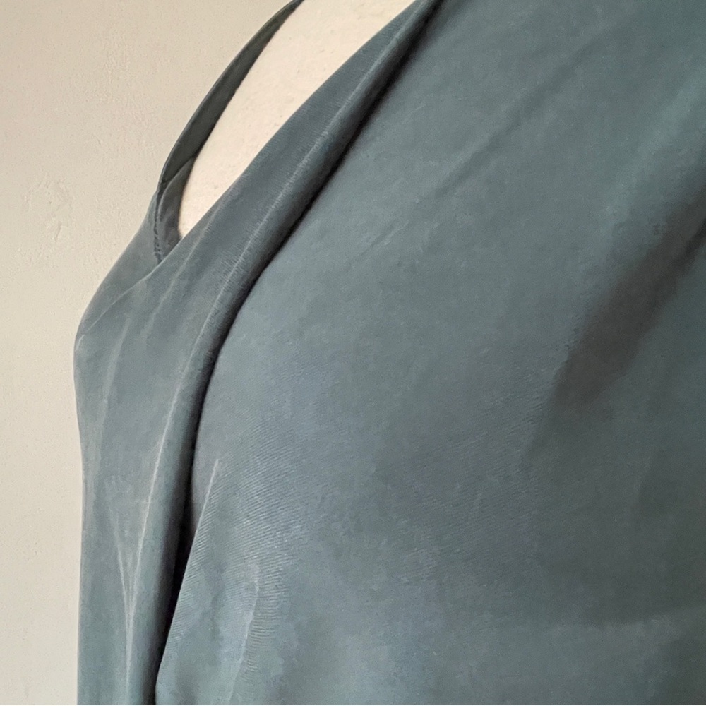 Cynthia Rowley Sage Green Cupro Wrap Dress 🌿Extra Small NWOT 🔥🔥 - Picture 9 of 14